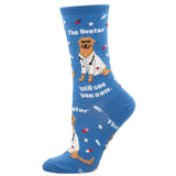 Ladies The Dogtor Is In Socks