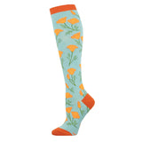 Ladies Maritime Poppies Knee High Socks