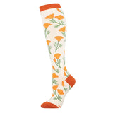 Ladies Maritime Poppies Knee High Socks
