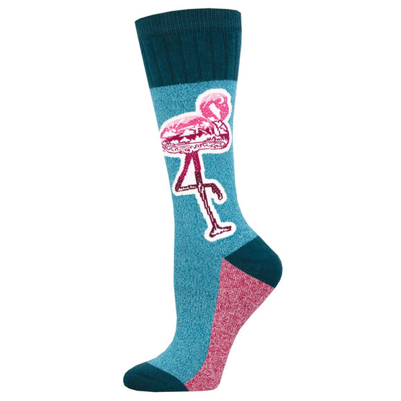 Ladies Outlands AtomicChild Pink Flamingo Socks