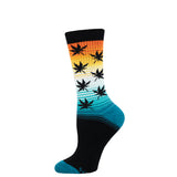 Unisex Athletic Good Vibes Sunrise Crew Socks