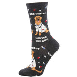 Ladies The Dogtor Is In Socks