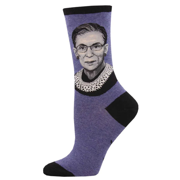 Ladies Ruth Bader Ginsburg Portrait Socks