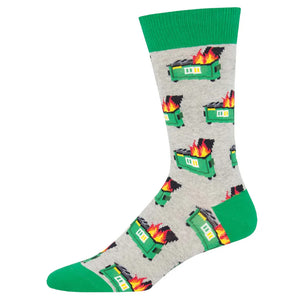 Men's King Size Dumpster Fire Socks