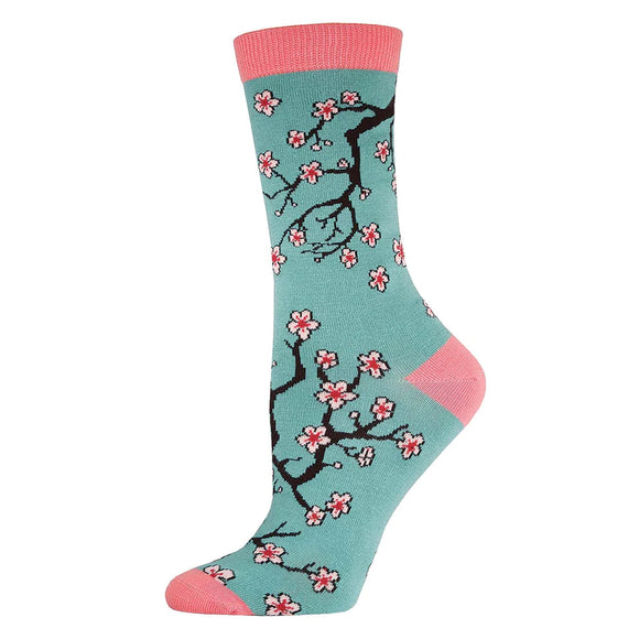 Ladies Bamboo Cherry Blossoms Socks