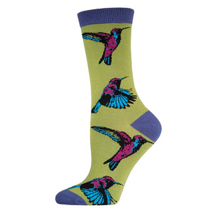 Ladies Bamboo Hummingbirds Socks