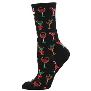 Ladies Christmas Cocktails Socks