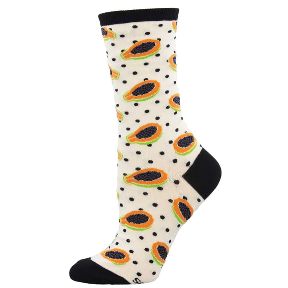 Ladies Papaya Pin Dot Socks