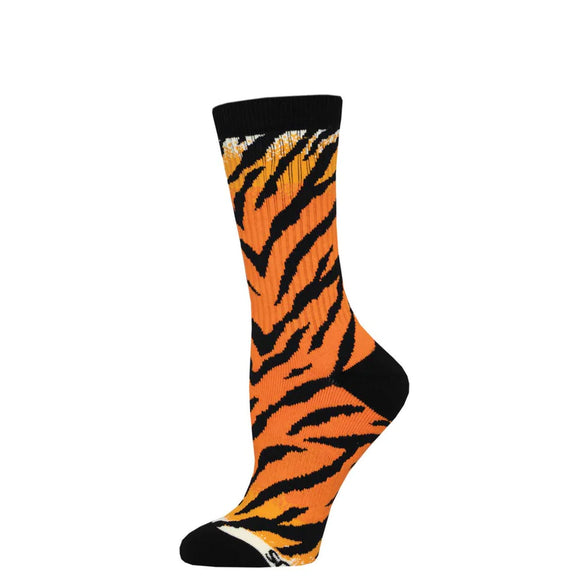 Unisex Athletic Tiger Stripes Crew Socks