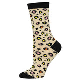 Ladies Bamboo Leopard Print Socks