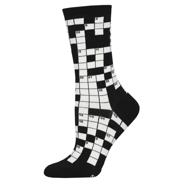 Ladies Sunday Crossword Socks