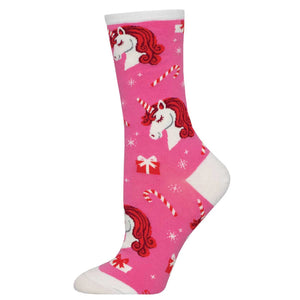 Ladies Unicorn Christmas Socks