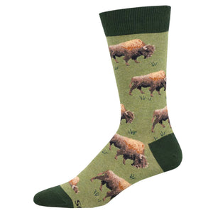 Men's Grazing Bison Socks