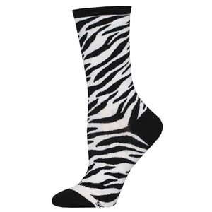 Ladies Zebra Print Socks