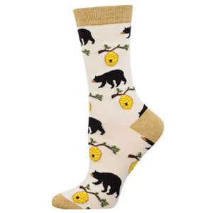 Ladies Bamboo Bears And Bees Socks