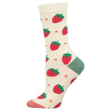 Ladies Bamboo Strawberry Delight Socks