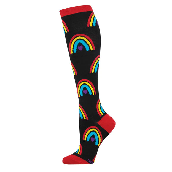 Ladies Boho Rainbow Knee High Socks