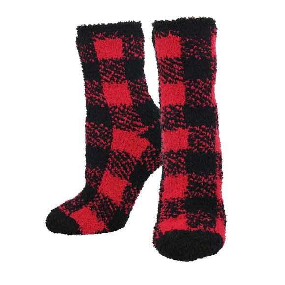 Ladies Warm & Cozy Plaid Socks