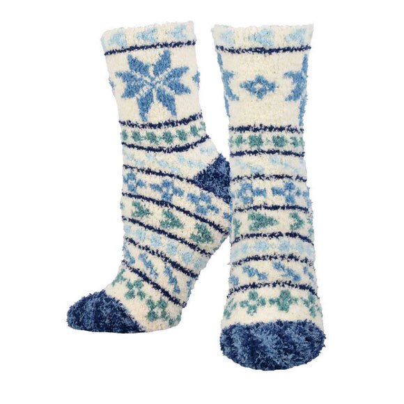 Ladies Warm & Cozy Frosty Fair Isle Socks