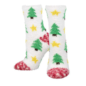 Ladies Warm & Cozy Oh Christmas Trees Socks