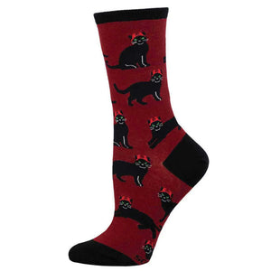 Ladies Devilish Cats Socks