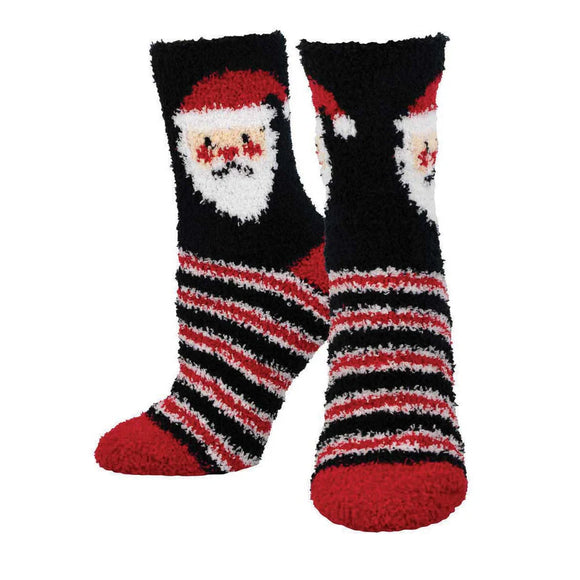 Ladies Warm & Cozy Blushing Santa Socks