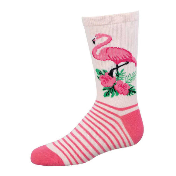 Kids' Athletic Flamingo Floral Socks