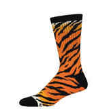 Unisex Athletic Tiger Stripes Crew Socks