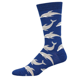 Men's Bamboo Joyous Dolphin Socks