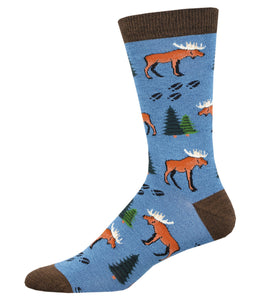 Men's Bamboo Moose Tracks Socks