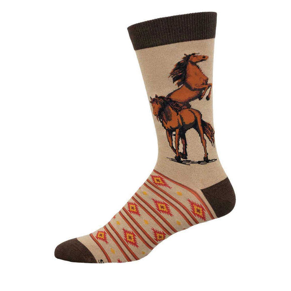 Men's Bamboo Wild, Wild, Horses Socks