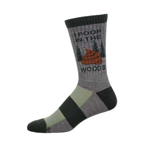 Men's Compass Wool I Poop In The Woods Socks