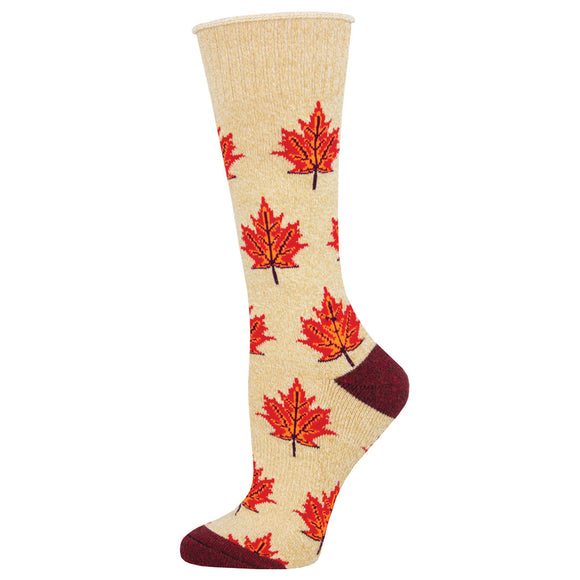 Outlands Recycled Cotton Maple Leaf, Eh? Socks