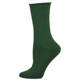 Ladies Bamboo Solid Roll Top Socks