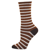 Ladies Bamboo Sailor Stripe Roll Top Socks