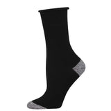Ladies Bamboo Contrast Heel Toe (Rolltop) Socks in