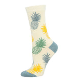 Ladies Bamboo Pineapple Print Socks