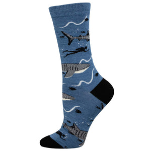 Ladies Bamboo Whale Shark Socks