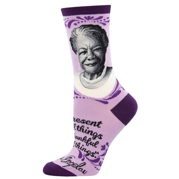 Ladies Maya Angelou Portrait Socks
