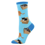 Ladies Cat In A Box Socks