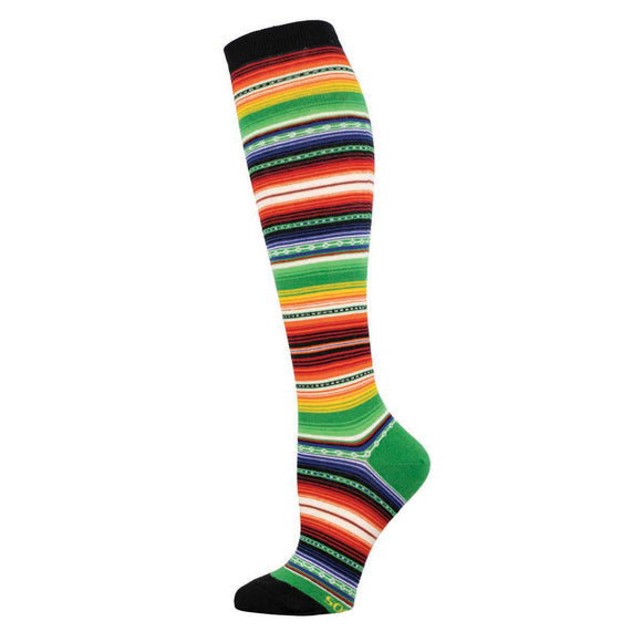 Ladies Mexican Serape Knee High Socks