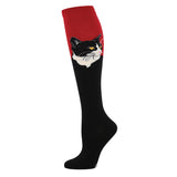 Ladies Cat Portrait Knee High Socks