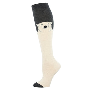 Ladies Polar Bear Knee High Socks