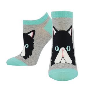 Ladies Purrfectly Persian Ped Socks