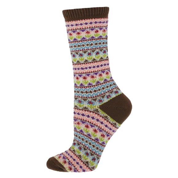 Ladies Bountiful Flower Beds Sweater Socks