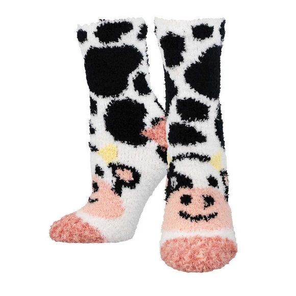 Ladies Warm & Cozy Moo Cow Socks