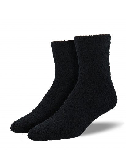 Men's Warm Fuzzy Solid Crew Socks