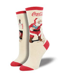 Ladies Classic Coke Santa Socks